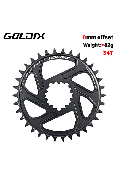 Choice 0mm offset 34T GOLDIX Ultralight Bicycle Chainring 0/3/6mm Offset Wide...