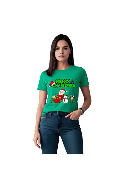 PRINTSHOP4ME Christmas Adult Women's T-Shirt with Fun Christmas Design - Chri...