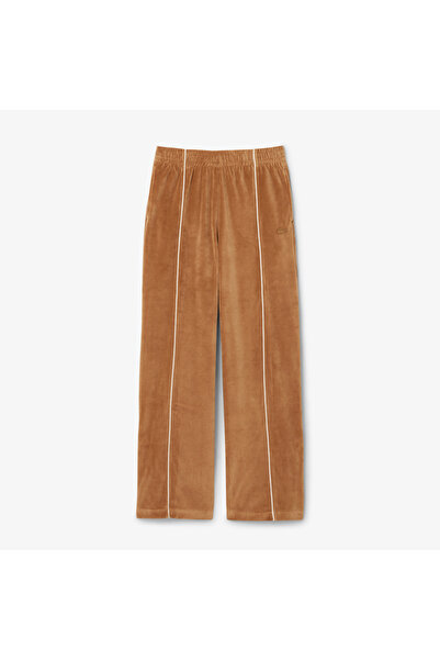 Lacoste بنطال رياضي مخملي مزين بتفاصيل أنيقة - XF5273-00-DPC