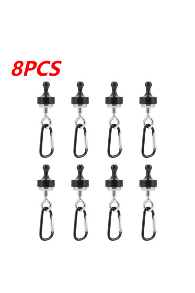 APWIKOGER 8 قطع من خطافات مغناطيسية خارجية قوية شديدة التحمل قابلة للفصل، مشب...