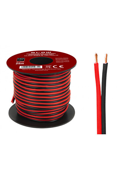 Blow Audio Speaker Cable, 2x0.75mm, 25m, Black/Red