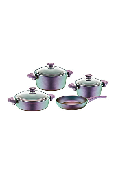OMS Set de vase OMS-Titanium, 7 piese, aluminiu, violet
