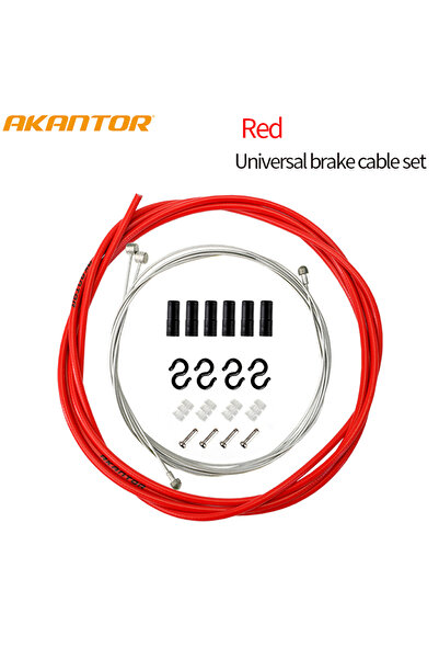 Choice مجموعة فرامل U حمراء، تُعرف أيضًا باسم مجموعة كابلات وأغلفة فرامل/ناقل...