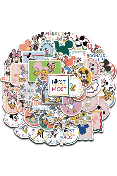 Miniso 50PCS 50PCS Cartoon Mickey Friends Sticker Cartoon Harajuku Landscape ...