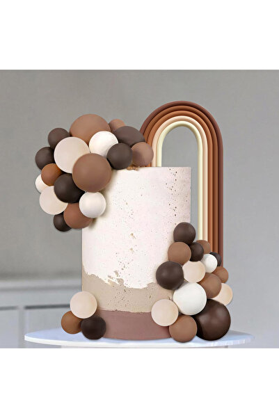 Choice 21pcs 21Pcs Mini Balloons Cake Topper Foam Balls Brown Rainbow Cake Picks Cake Topper Balls for Wedd