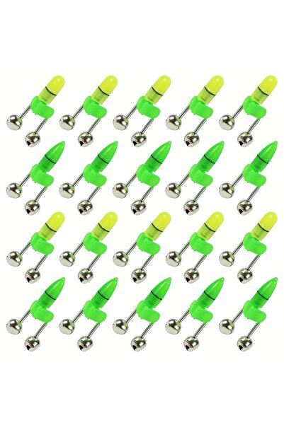 Choice 10 أجراس إنذار خضراء و10 حمراء لصنارة الصيد مزودة بضوء LED، ومؤشر إنذا...