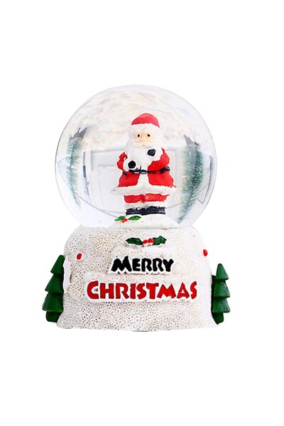 Choice كرة كريستالية مضيئة على شكل بابا نويل، كرة زجاجية إنجليزية، زينة مكتبي...