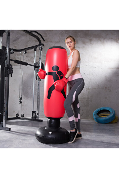 Choice حقيبة ملاكمة حمراء قائمة بذاتها، حقيبة ملاكمة للتركيز والارتداد، حقيبة ملاكمة لممارسة الكاراتيه.