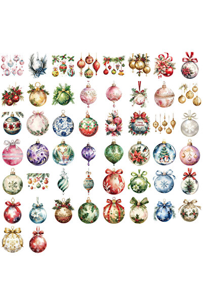 Choice 50 قطعة من الكرات، 50 قطعة من ملصقات جرافيتي شفافة من مادة PET لعيد ال...