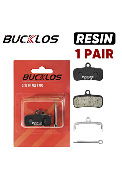 BUCKLOS قطعة واحدة من وسادة فرامل الدراجة المصنوعة من الراتنج، متوافقة مع فرا...