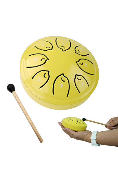 Choice طبلة لسان فولاذية صفراء مقاس 4.5 بوصة، 8 نغمات، هاندبان، للتأمل واليوغ...