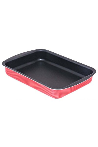 Wilson Aluminium Non-Stick Rectangular Baking Tray - 30 x 22 cm, Red Black