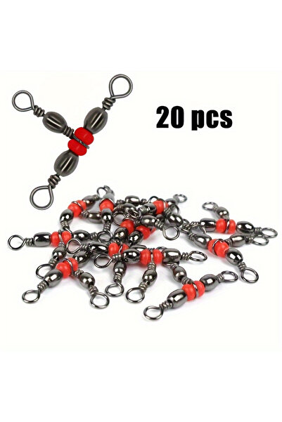 Choice 20 قطعة من وصلات الصيد الدوارة ثلاثية الاتجاهات المصنوعة من الفولاذ ال...