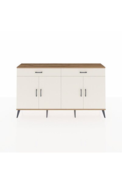 Dienni Arges Konsol 4 Raflı 2 Çekmeceli 4 Kapaklı 176x30x99 Çam-Aytaşı