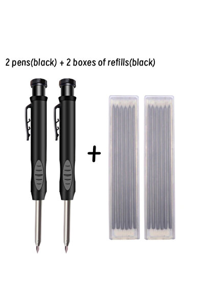 Choice مجموعة من 4 قطع، عبوة إعادة تعبئة لأقلام رصاص نجار صلبة 2.8 مم، قلم تح...
