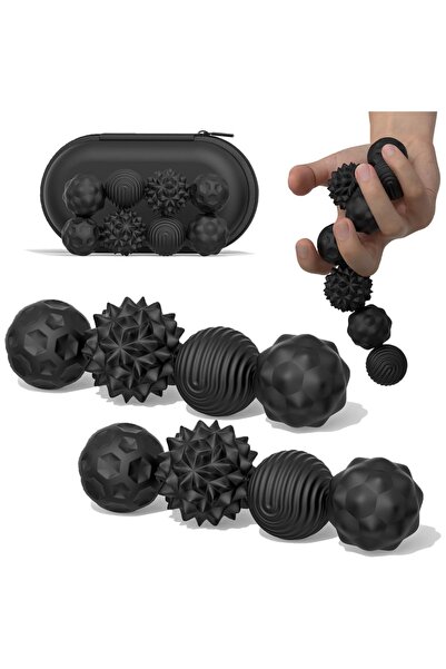 Choice ٨ كرات مغناطيسية سوداء من السيليكون لتخفيف التوتر، ألعاب لتخفيف التوتر...