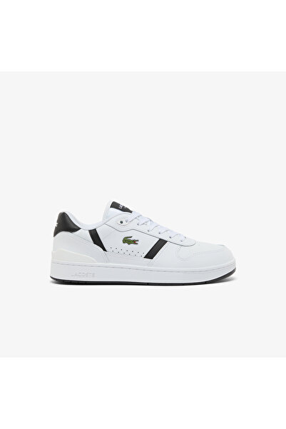 Lacoste حذاء رياضي رجالي من الجلد بتصميم مشبك على شكل حرف T - 50SMA0190-147