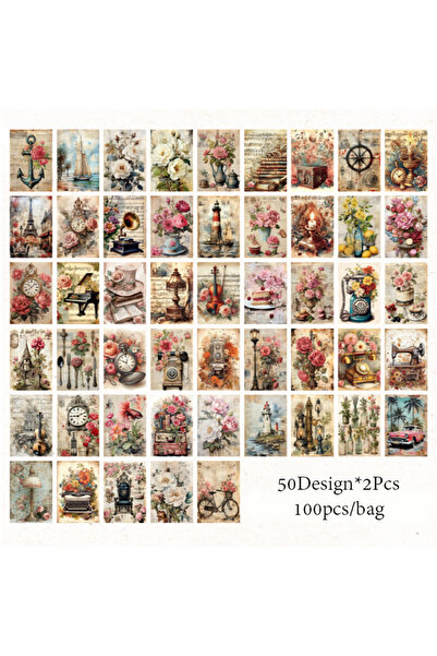 Choice D 100 قطعة/عبوة سلسلة همس الحديقة كتيب عتيق قابل للتمزيق ورق مواد إبدا...