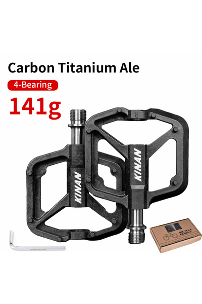 Choice زوج واحد من دواسات دراجة كينان المصنوعة من الكربون، لون أسود، 4 محامل،...