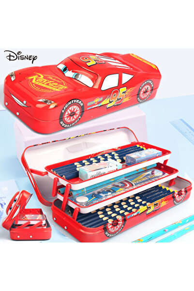 Choice مقلمة جديدة من ديزني لعام 2025، ماكوين الكرتوني، بثلاث طبقات، سعة كبير...