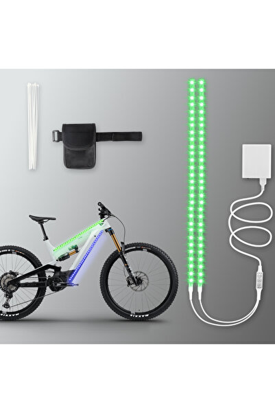 Choice تُعد شرائط إضاءة الدراجات RGB البيضاء ذات 30 مصباحًا مناسبة للقيادة ال...