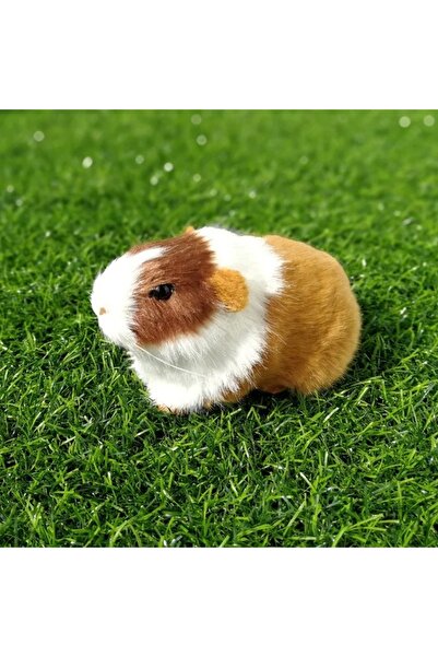 Choice brown Realistic Hamster Figurines Plush Toys Lifelike Guinea Pig Soft ...