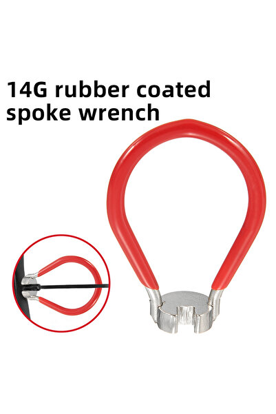Choice مفتاح ربط حلمات أسلاك عجلات الدراجات الهوائية VXM 14G باللون الأحمر، أ...