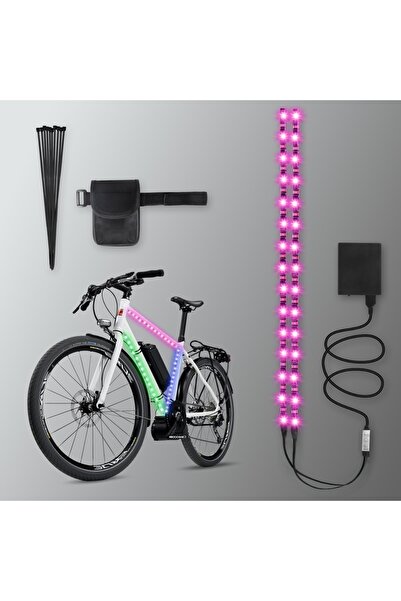 Choice RGB black15lights Bicycle RGB strip lights are suitable for night ridi...