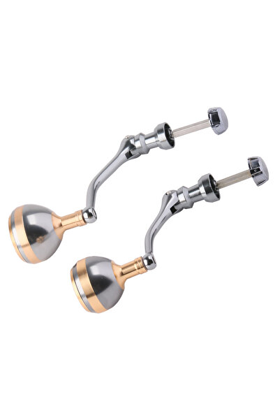 Choice مقبض بكرة صيد قابل للطي بأربعة زوايا، ذهبي وردي متوسط/كبير، يناسب مقبض...