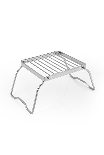 Choice حامل موقد تخييم خارجي فضي اللون مصنوع من الفولاذ المقاوم للصدأ، قابل ل...