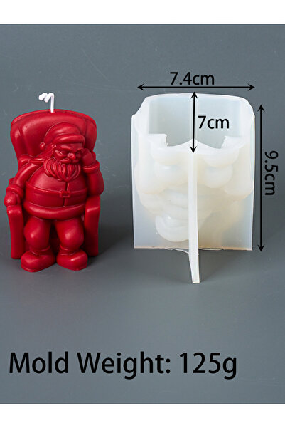 Choice قالب سيليكون ثلاثي الأبعاد على شكل بابا نويل، قالب شمع عطري مصنوع يدوي...