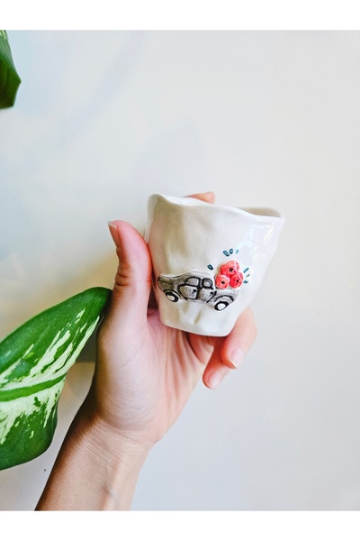 WEBBMODA Handmade New Year's Gift Car Cup with Cinnamon