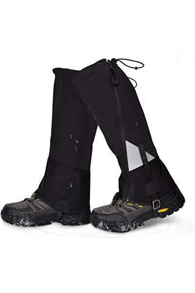 Choice جوارب طويلة سوداء، جوارب تدفئة للساقين، مناسبة للسفر والأنشطة الخارجية، والمشي لمسافات طويلة، والتزلج، ومقاومة للماء، وغطاء للأحذية الشتوية.