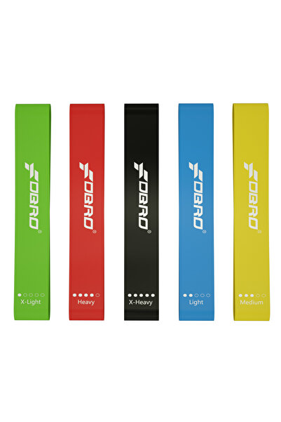 Choice مجموعة واحدة من 5 قطع من أحزمة المقاومة الرياضية لليوغا من FDBRO، بخمس...