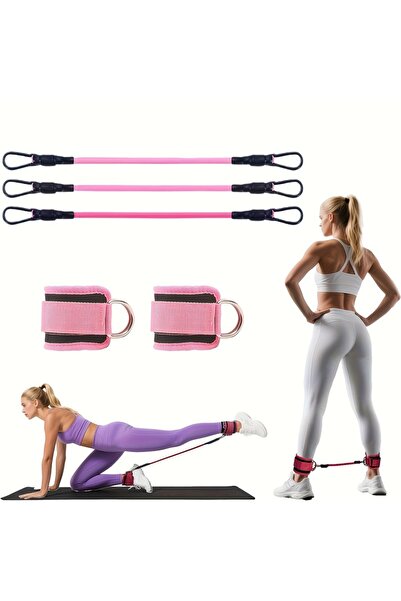 Choice مجموعة أربطة مقاومة للكاحل من بينك بينك - أربطة قابلة للتعديل لتمارين ...