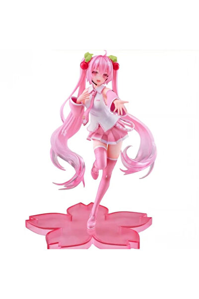 BANDAI NO BOX A Hatsune Miku Sakura Miku Anime Model Toy Kawayi Pink Sakura S...