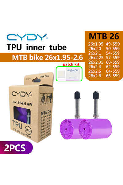 Choice صمام شريدر 45 مم 26x1.95-2.6 AV قطعتين CYDY TPU أنبوب داخلي لدراجة جبل...