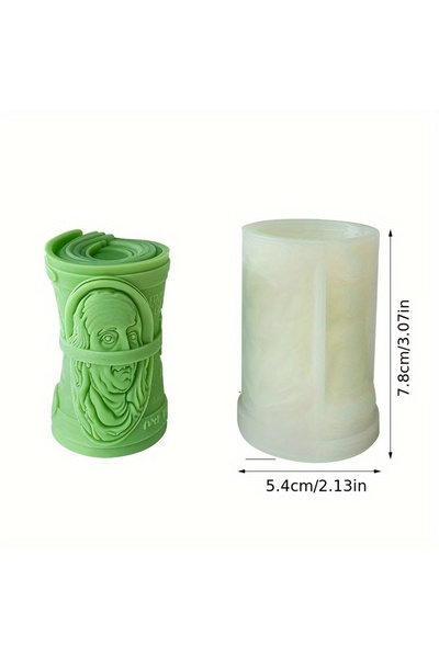 Choice قالب سيليكون على شكل دولار للشموع، مصنوع يدويًا من الجبس والراتنج، قال...