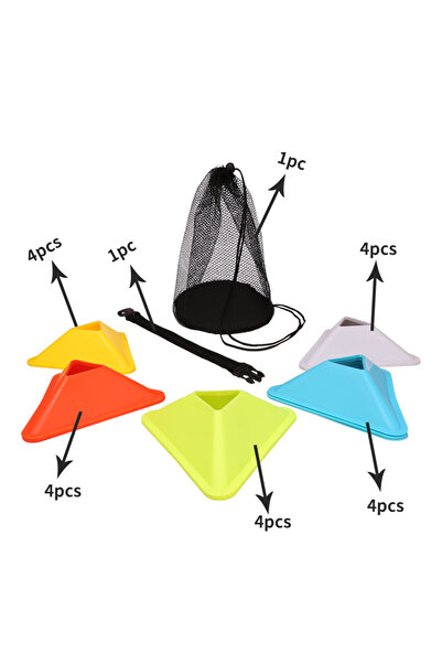 Choice 20pcs 20PCS 40PCS Football Training Disc Triangle Soccer Practice Field Sports Agility Training Cone