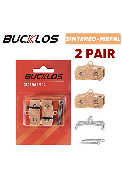 BUCKLOS قطعتان من وسادات فرامل الدراجة المصنوعة من المعدن المتلبد، متوافقة مع...