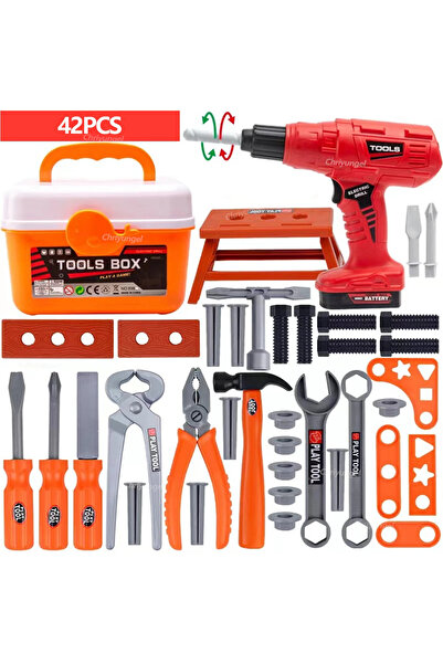 Choice1 42PCS Kids Pretend Tools Kit 38/41/42 PCS Role Play Repair Ctruction ...