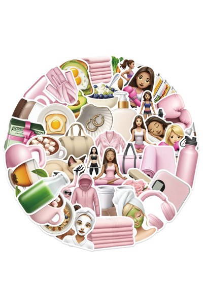 Choice1 50 قطعة أو 50/100 قطعة من ملصقات جرافيتي وردية اللون لفتاة صغيرة تمار...