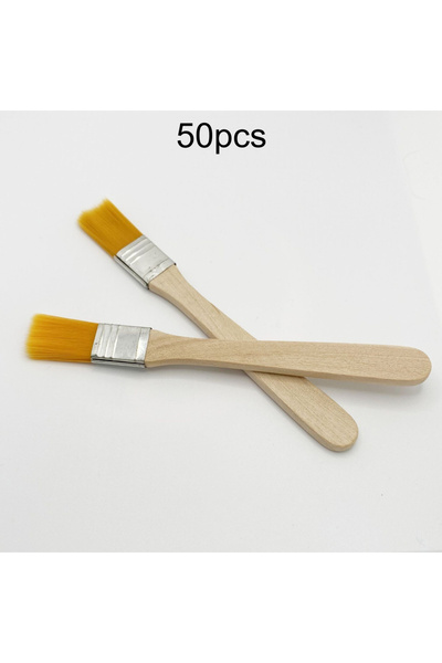 Choice 50pcs 50pcs Nylon Paint Brushes with Wooden Handles, 5-Inch, Yellow Br...