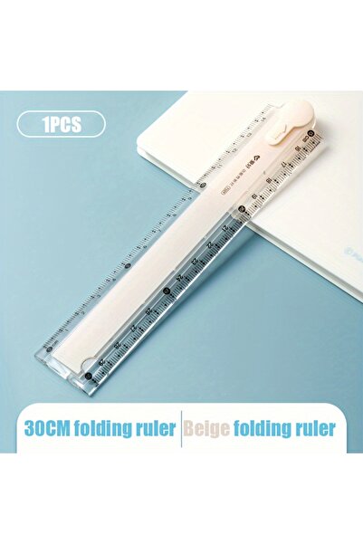 Choice 1PC Yellow 4pcs/1pc, Multi-Functional Folding Ruler, Available in 4 Co...