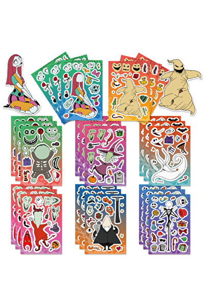 Choice1 16 ورقة (8/16 ورقة) لعبة ملصقات أحجية للأطفال من فيلم "كابوس قبل عيد ...