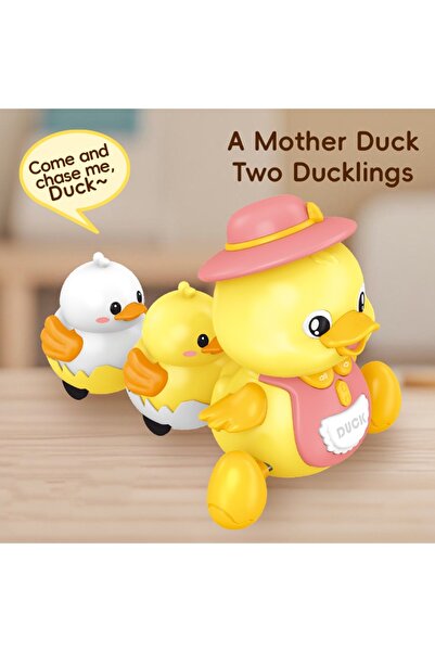 Choice مجموعة ألعاب البطة الراقصة الموسيقية، ألعاب زحف للأطفال، لعبة زحف تفاعلية للتعلم المبكر، ليلية