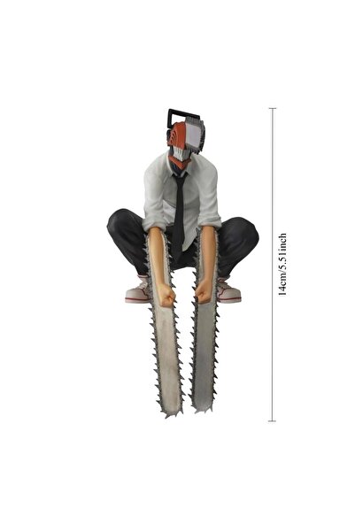 BANDAI قابس أوروبي، 14 سم، بدون صندوق، مجسم شخصية رجل المنشار من الأنمي، باور/دينجي، مجسم حركة من مادة PVC، رجل المنشار نودل