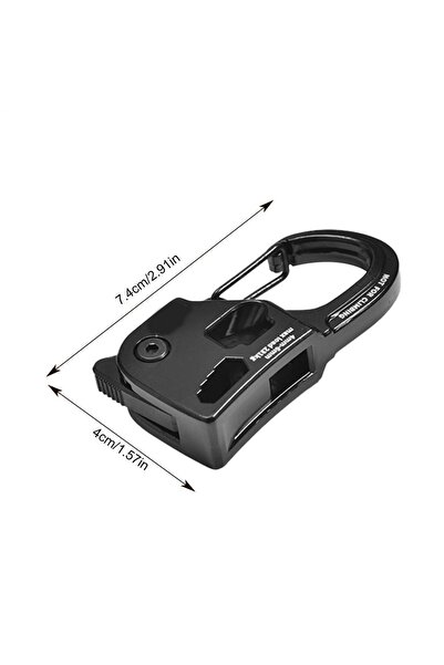 Choice أداة شد حبل الباراكورد سوداء اللون، مانعة للانزلاق، مصنوعة من سبائك ال...