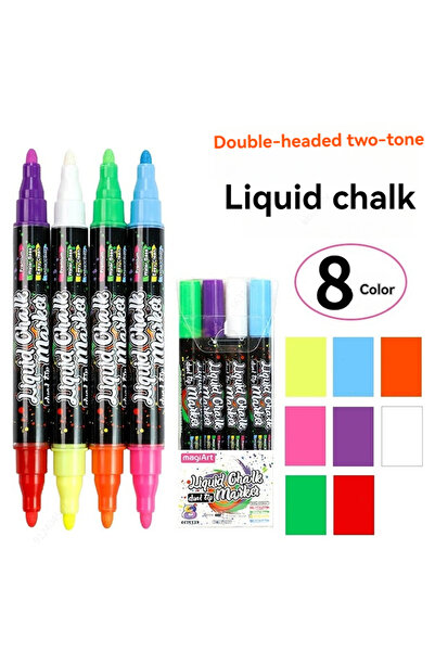 Choice 4 قطع - أقلام طباشير ملونة - قابلة للمسح، غير سامة، رؤوس قابلة للعكس، ...