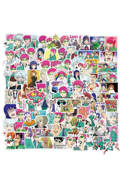 Choice ١٠٠ قطعة من ملصقات "الحياة الكارثية لسايكي كيه" - أغطية هواتف، حقائب س...